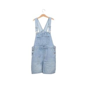 Bershka Women’s Light Blue Denim Shorts Overall
